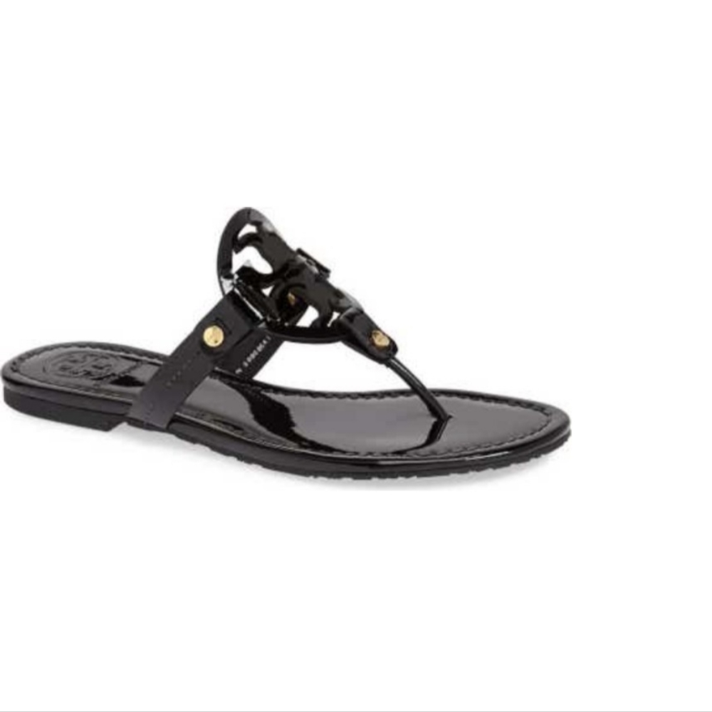 Tory Burch. Popular sandal. Patent Leather.